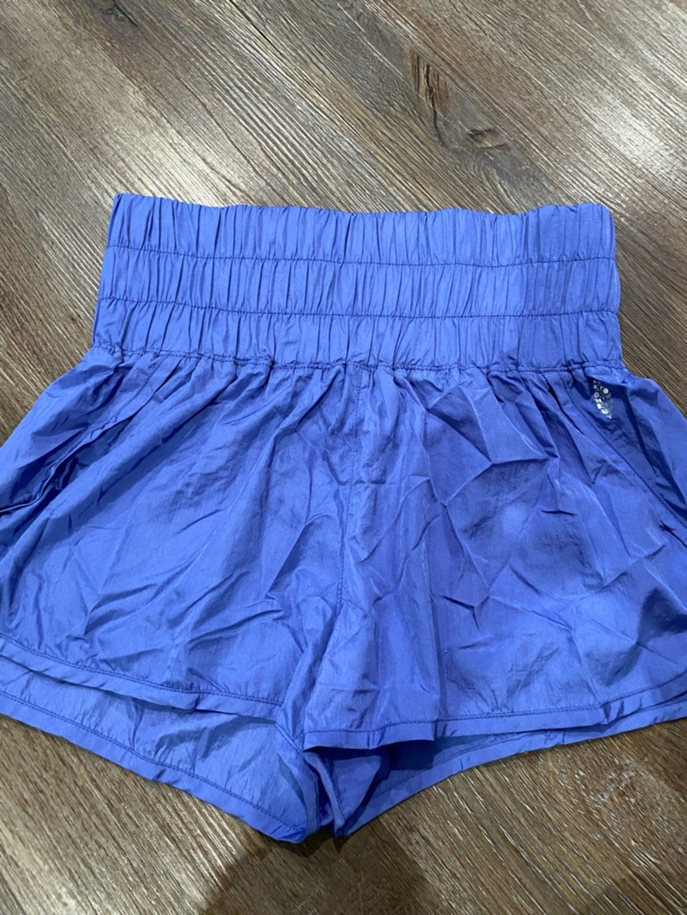 Free people High-Waist Blue Women's Shorts with Smocked Waist